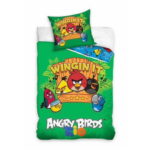 Dětské bavlněné povlečení 140x200 Angry Birds - Wingin it