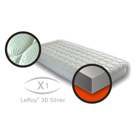 matrace X1 LeRoy 3D silver 100x200x22