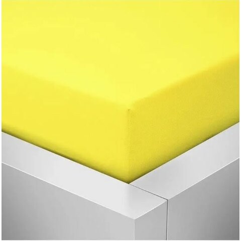 Prostěradlo Jersey BA 180x200 citronově žlutá 100% bavlna
