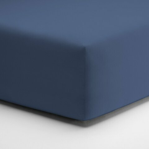 Prostěradlo Jersey Pure Bio 180x200-200x220x35 615 Blue Mid Schlafgut